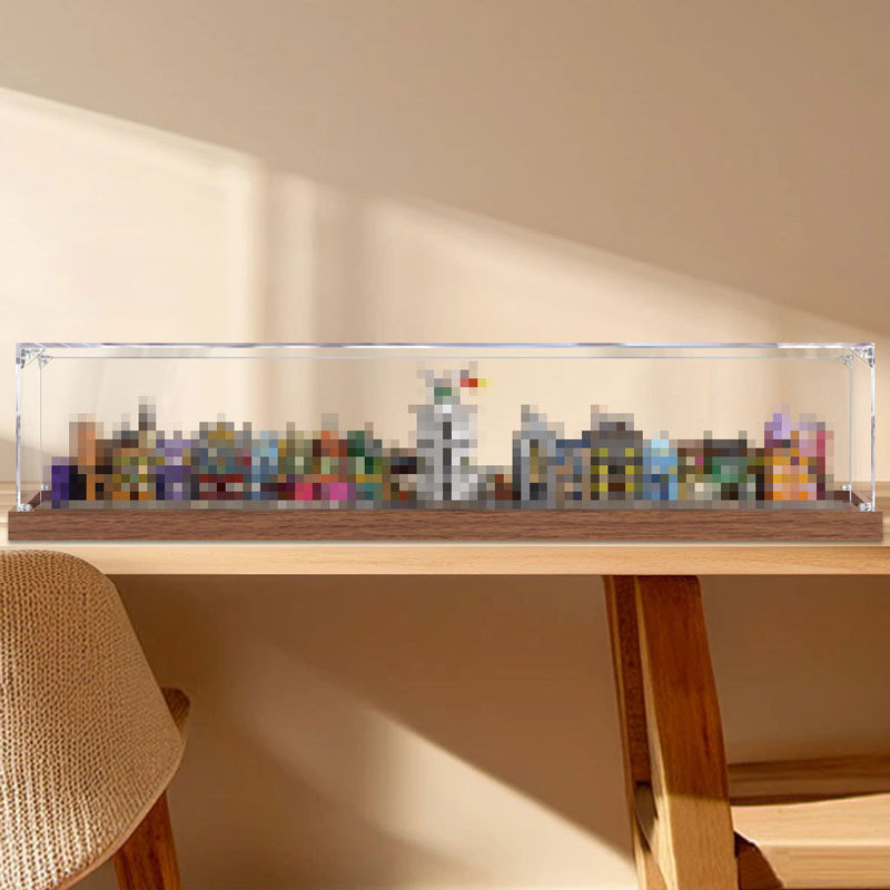 [กล่องแสดงโปร่งใส] กล่องแสดงอะคริลิค Alley แนวทแยงขนาดเล็กเหมาะสําหรับ Lego 76444 บล็อกตัวต่อป้องกัน
