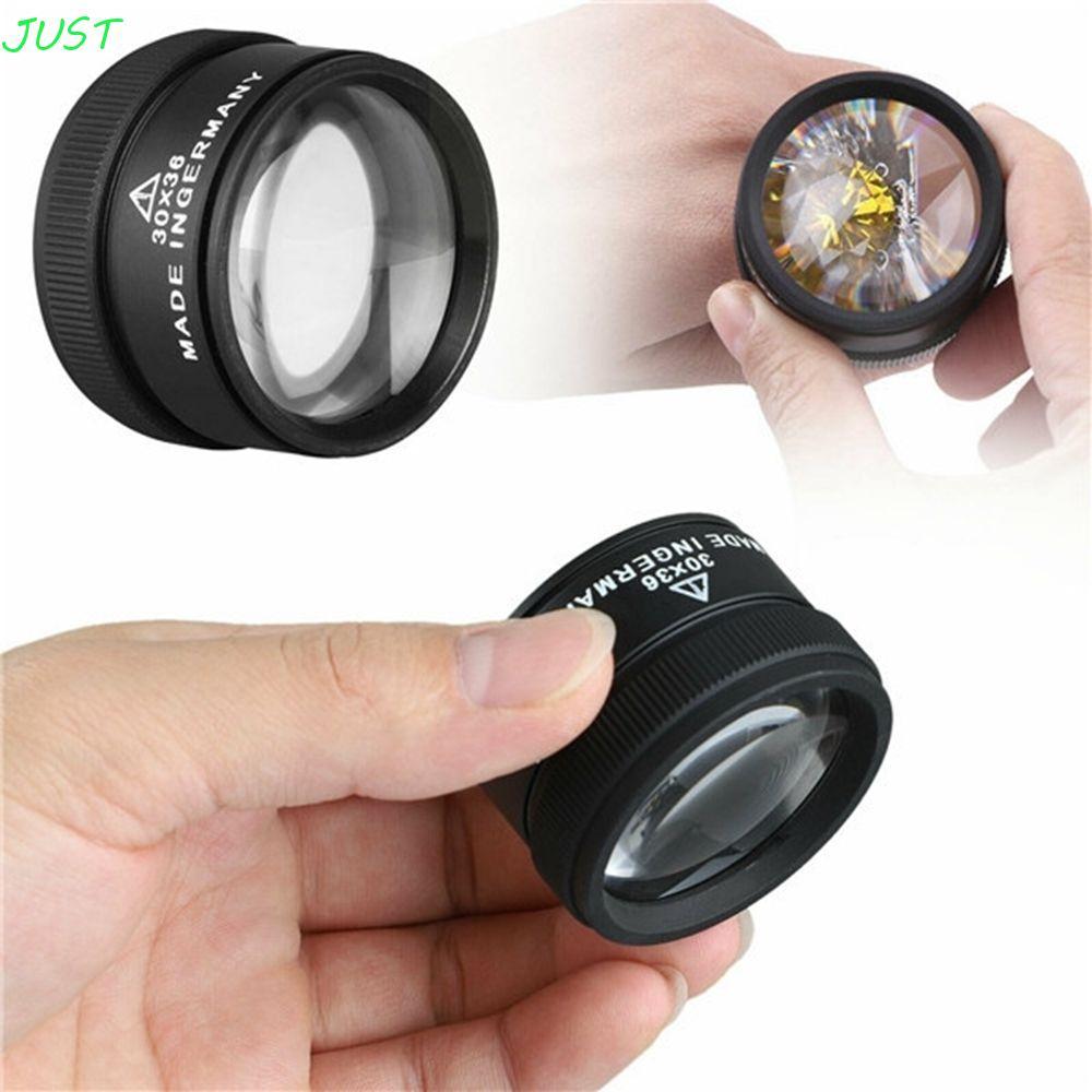 JUST แว่นขยายมือถือ Mini สําหรับแสตมป์เหรียญซ่อมนาฬิกา HD 30X 36 มม.Loupe