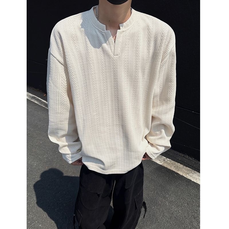 T592 เสื้อ OLO คุณภาพแอปริคอท/สีดํา/สีเทา M-3XL 2026 Niche Simple All-Match อินเทรนด์