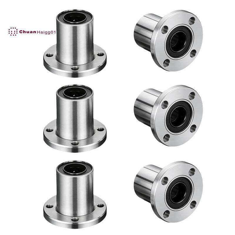 LMF Series LMF8UU/LMF10/LMF12/LMF16 รอบหน้าแปลนข้อต่อสําหรับ Rod Shaft 6/8/10/12 มม./16 มม./20 มม.LM