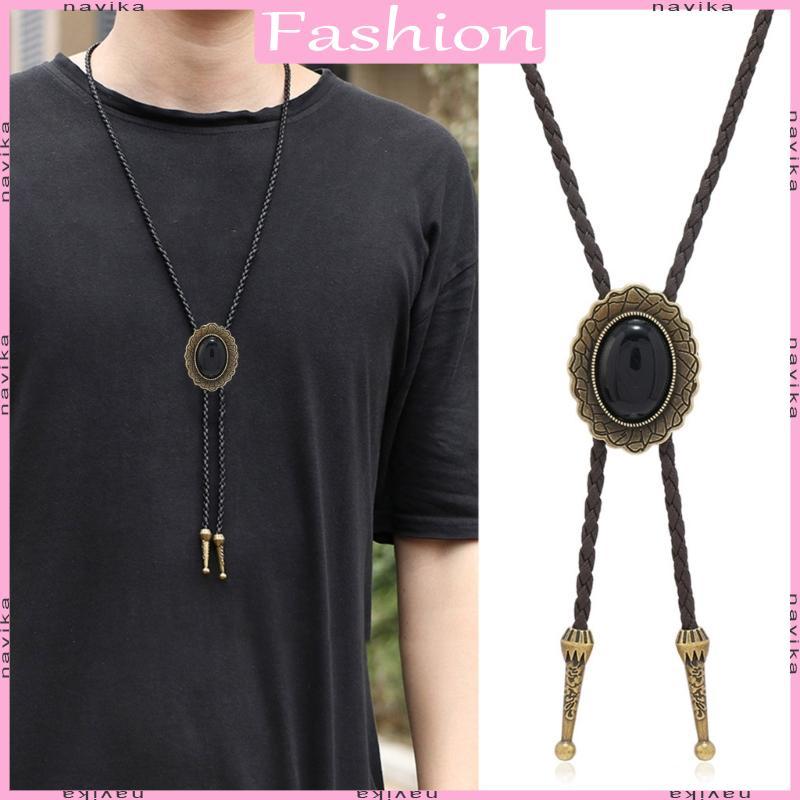 NAV หมวกคาวบอยจี้โลหะ Eagle Bird สร้อยคอหิน Bolo Tie เครื่องประดับอุปกรณ์เสริม