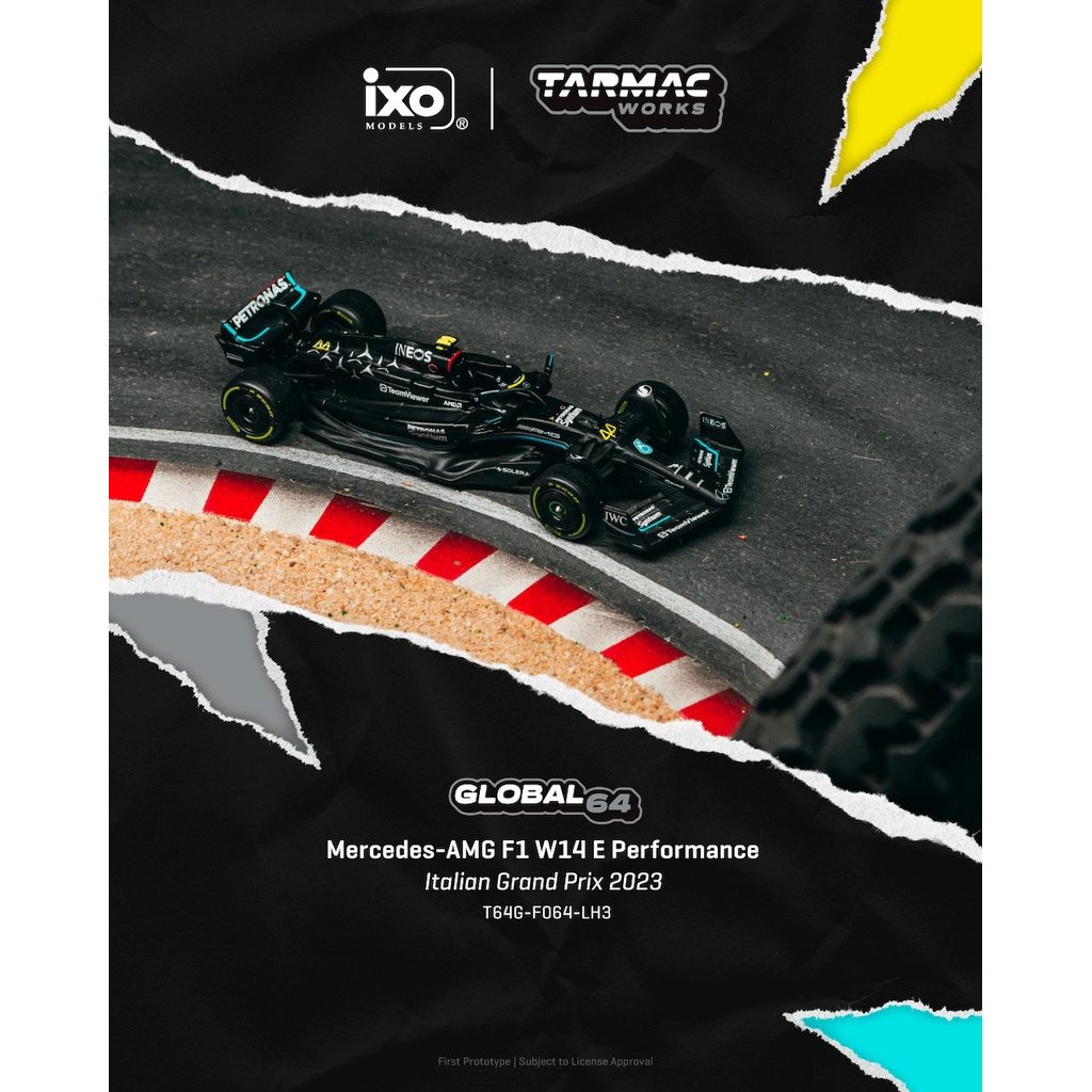 Tarmac Works 1:64 GLOBAL64 Mercedes-AMG F1 W14 E Performanc Italian Grand Prix 2023 T64G-F064-LH3