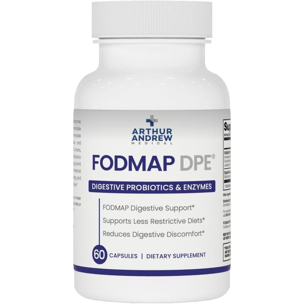 Arthur Andrew Medical, FODMAP DPE, เอนไซม์ย่อยอาหาร, 60 แคปซูล | เอนไซม์ย่อยอาหาร และโปรไบโอติกสําหร