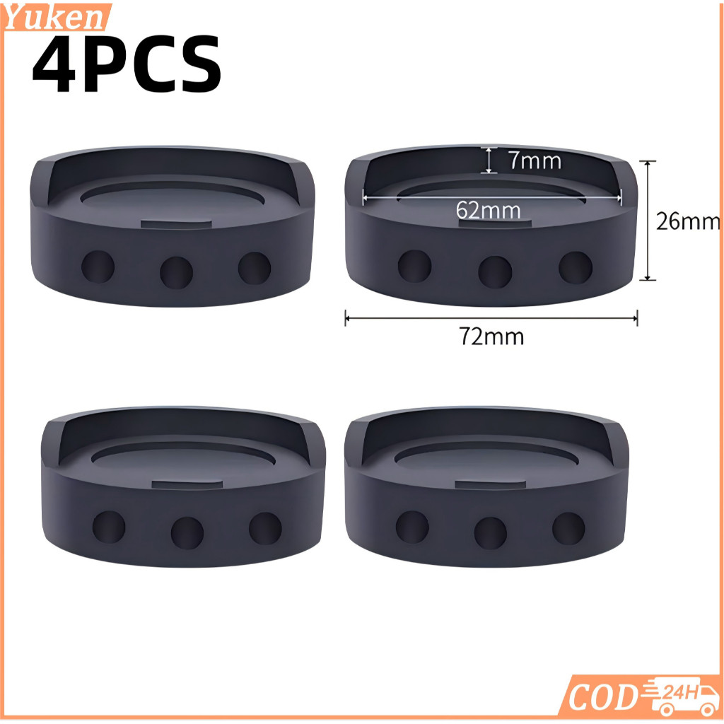 แผ่นรองยางกันสั่นสะเทือนสำหรับเครื่องซักผ้า 4 ชิ้น Stabilizer Mat ยึดมั่นคง ป้องกันการเคลื่อนที่ ลดการสั่นสะเทือนได้ดี