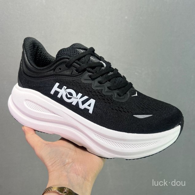 Hoka Bondi 9 รองเท้ากีฬาผู้ชายและผู้หญิง Hoka Bondi 8 รองเท้าวิ่ง 1162012-BWHT