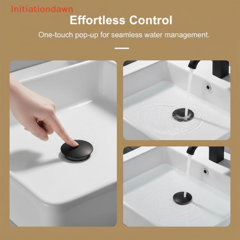 [Initiationdawn] Push Button Chrome Basin Sink Waste Plug 66mm Up Cap Cli Cla Replacement For Bathro