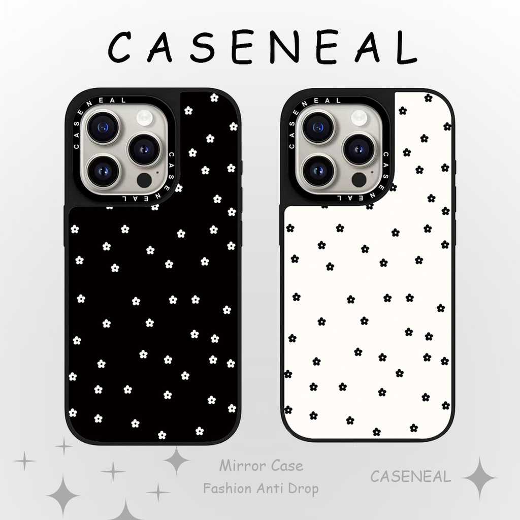 CASENEAL ดอกไม้เล็กๆคุณภาพสูงกระจกเคสโทรศัพท์เหมาะสําหรับiPhone 17ProMax 17pro 17 air 16promax 16 15promax 15 14promax 13 13Promaxแฟชั่นAnti Drop Hard Case