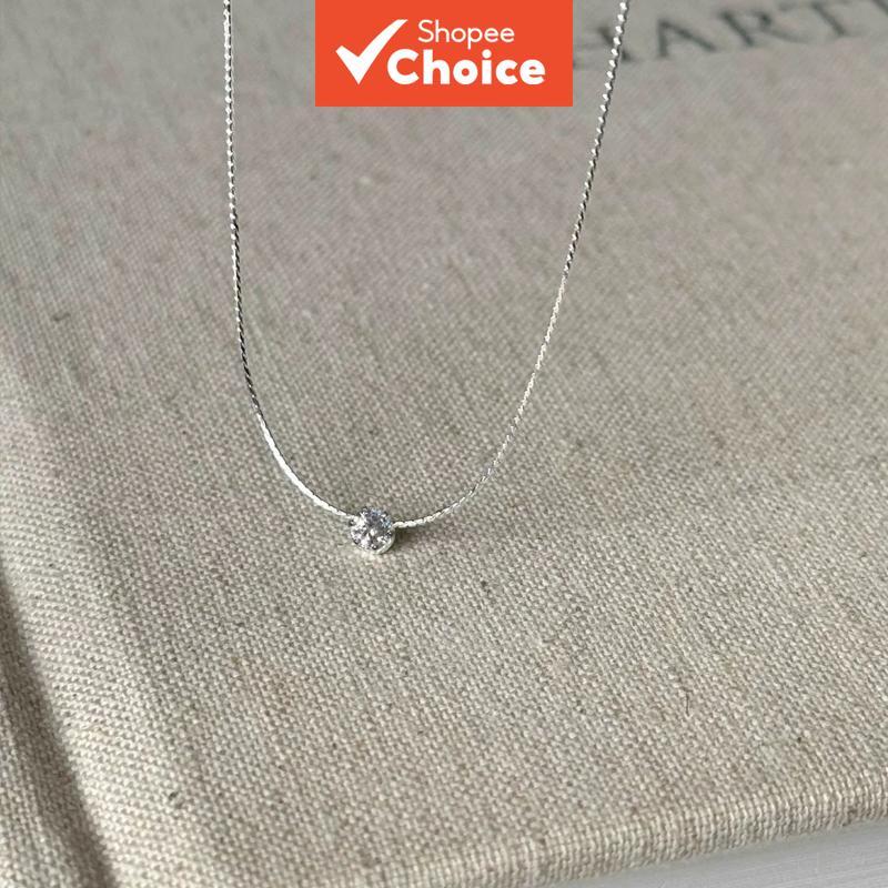 Dainty Zircon สร้อยคอChoker Dainty ประกาย Minimalist โลหะ Collarbone Chain สําหรับผู้หญิง
