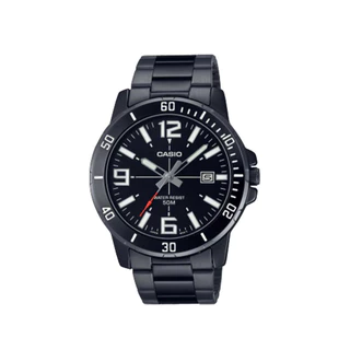 CASIO นาฬิกาข้อมือ CASIO รุ่น MTP-VD01B-1BVUDF วัสดุสเตนเลสสตีล สีดำ