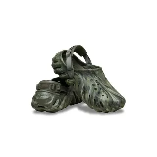 CROCS รองเท้าลำลองผู้ใหญ่ ECHO MARBLED CLOG รุ่น 208454-3N4 - DUSTY OLIVE/MULTI