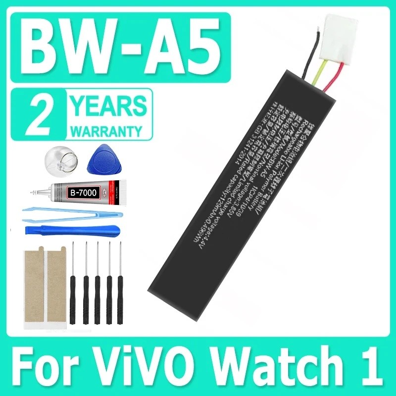 ใหม่ BW-A5 เปลี่ยนแบตเตอรี่ 129mAh BW-A5 BW A5 สําหรับ Vivo Watch 1 watch1 + เครื่องมือฟรี