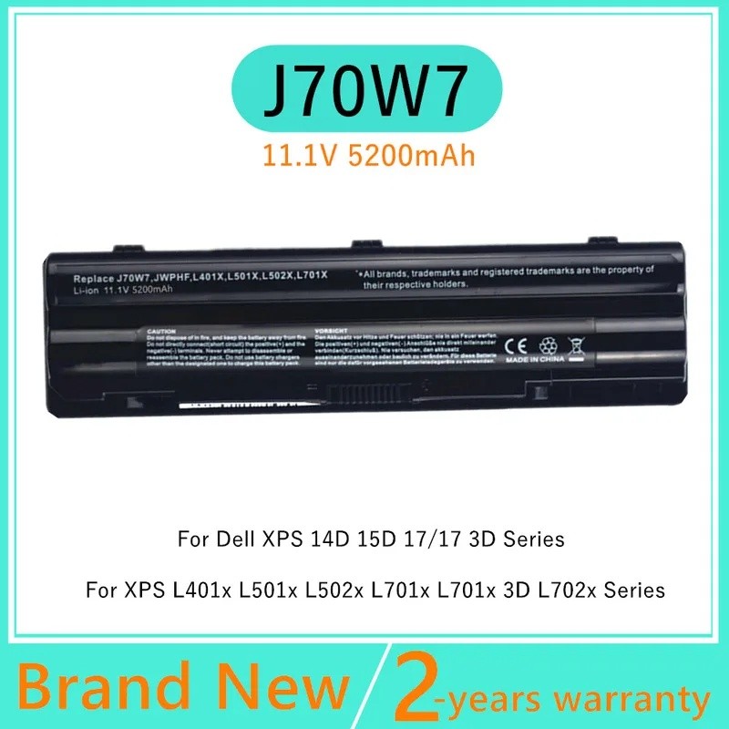 J70W7 แบตเตอรี่แล็ปท็อปสําหรับ Dell JWPHF R795X WHXY3 XPS 14 15 17/17 3D L401x L501x L502x L701x L70