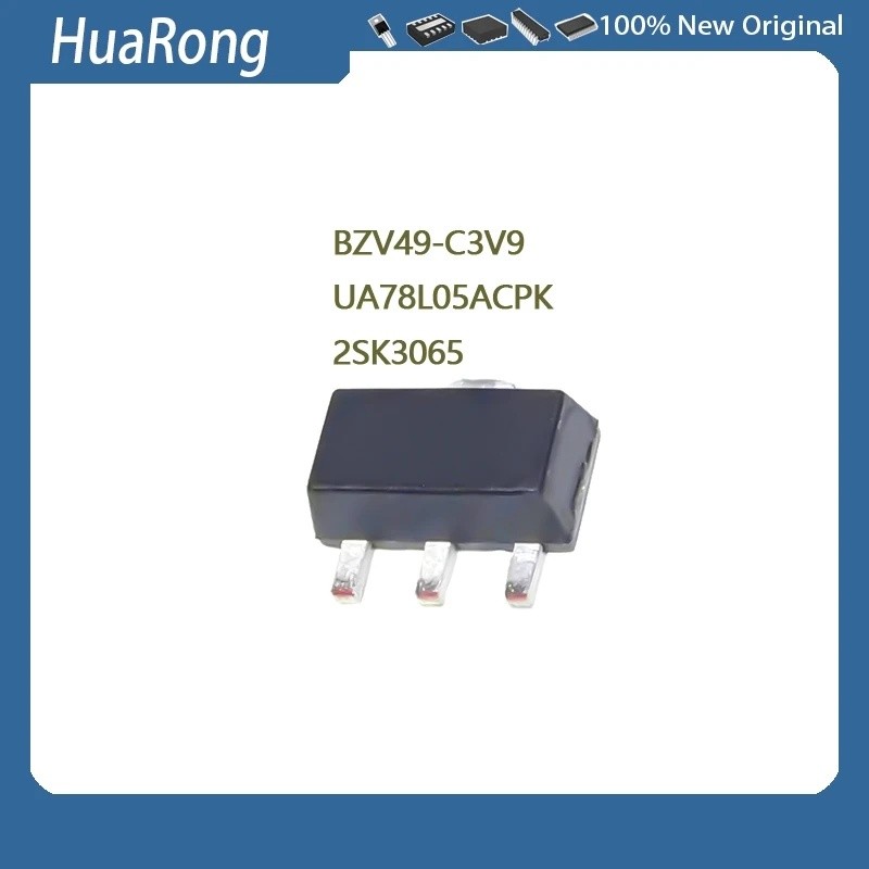 20 ชิ้น/แบทช์ BZV49-C3V9 3Y9 3.9V 1W UA78L05ACPK 78L05 F5 2SK3065 KE 60V 2A SOT-89