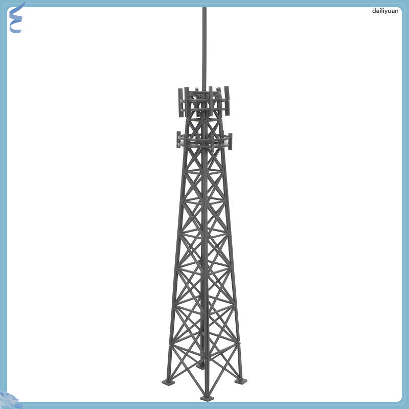 🧸 1:150 Scale Plastic Signal Tower สำหรับโมเดลรถไฟ สีเทา ดีไซน์สมจริง