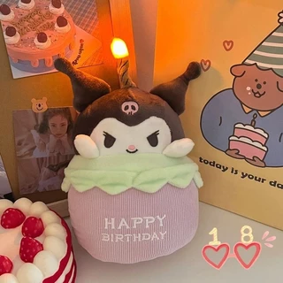 ตุ๊กตาผ้า ออกแบบเค้กวันเกิด การ์ตูนเมโลดี้ ของเล่นตุ๊กตา มีดนตรี เทียนจะเรืองแสง