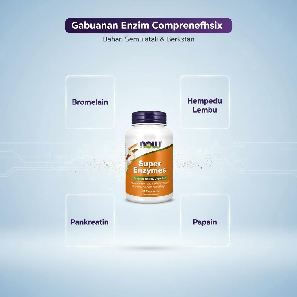 NOW Foods Super Enzymes เอนไซม์ย่อยอาหาร ช่วยย่อยอาหาร ลดท้องอืด ท้องเฟ้อ ดูแลระบบลำไส้ อาหารเสริมนำเข้าอเมริกา