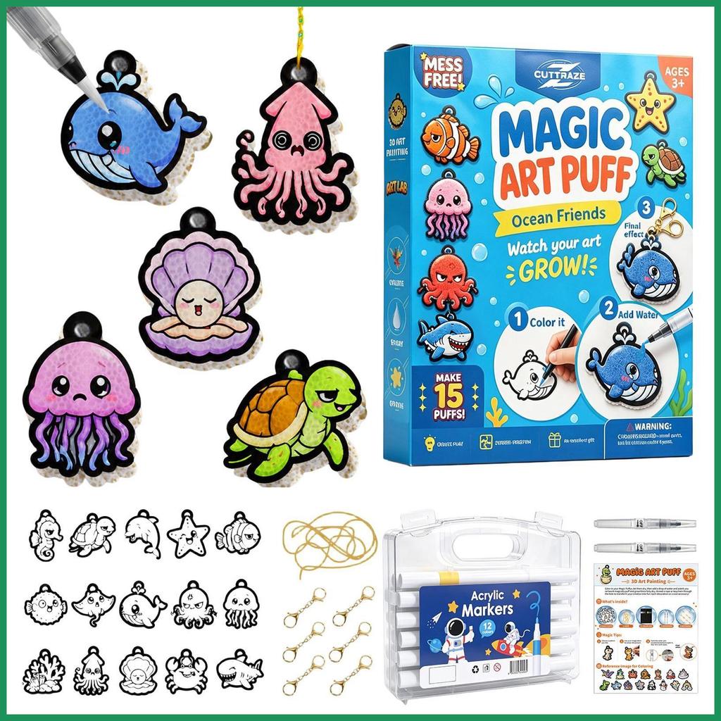 โฟม Texture Art Kit DIY Creative Paint โดยจํานวนการศึกษาสัตว์โฟม Texture Craft ชุดสําหรับ Home Schoo