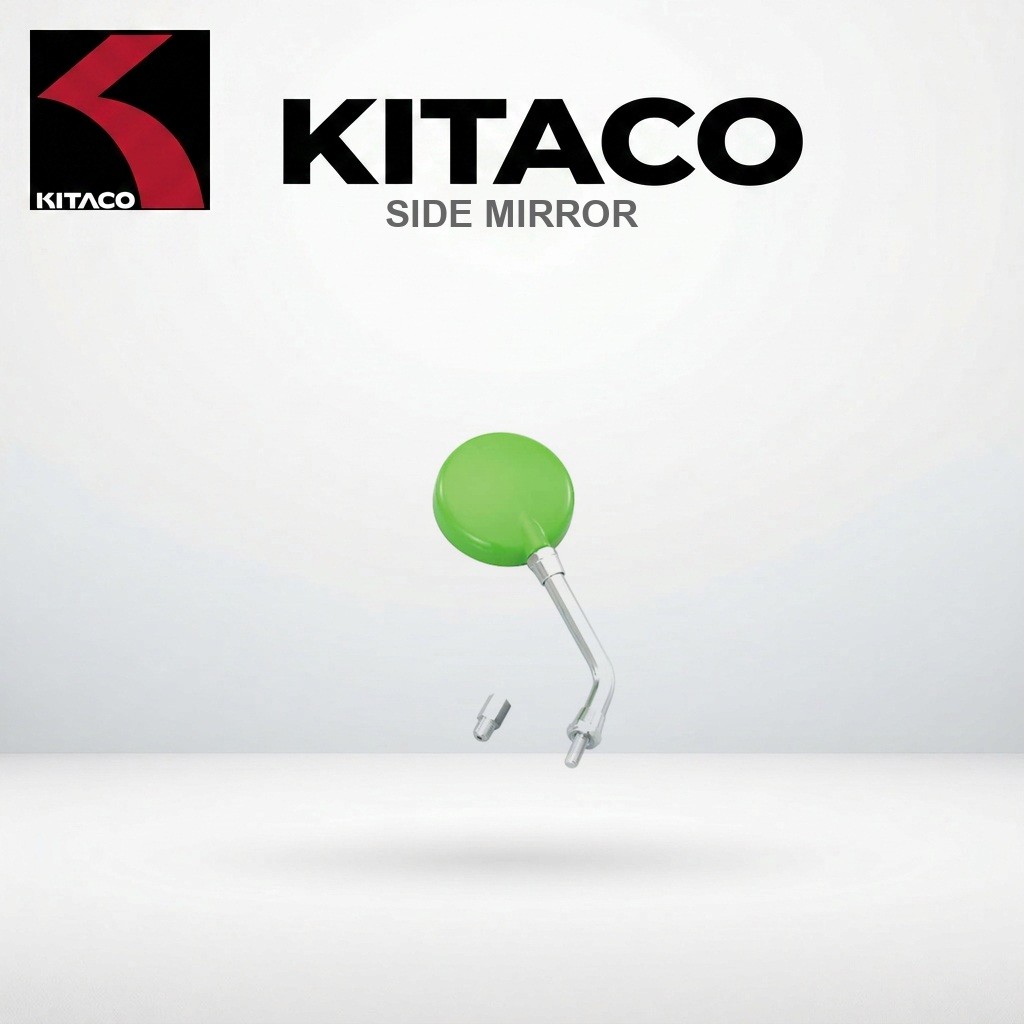 กระจกมองข้างมินิทรงกลม KITACO สีเขียวมะนาว (90L) | KITACO Middle Round Mini Mirror, Lime Green, 90L