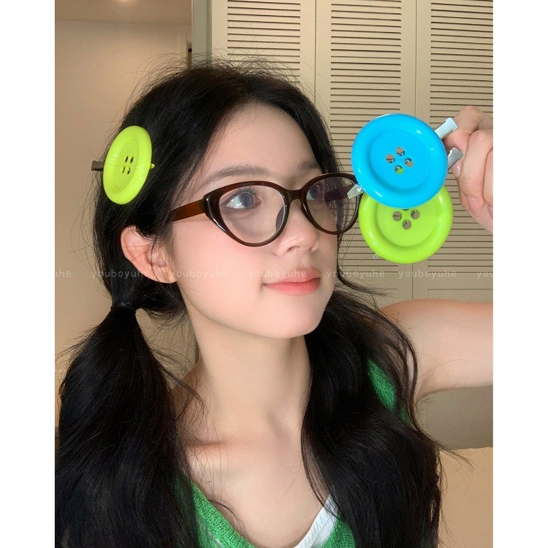 โดปามีน กิ๊บติดผมปุ่มขนาดใหญ่ที่มีสีสันของผู้หญิงยุคกลางน่ารักด้านข้าง ใบเรียกเก็บเงินเป็ด คลิป 2026 เครื่องประดับผมแฟชั่นใหม่