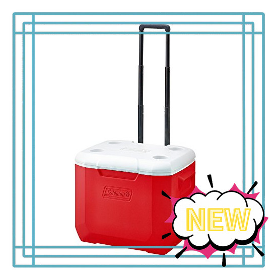 Coleman Cooler Box, Wheeled Cooler, 60QT, Capacity: Approx. 56L, Keeps Contents Cold for Approx. 3 D