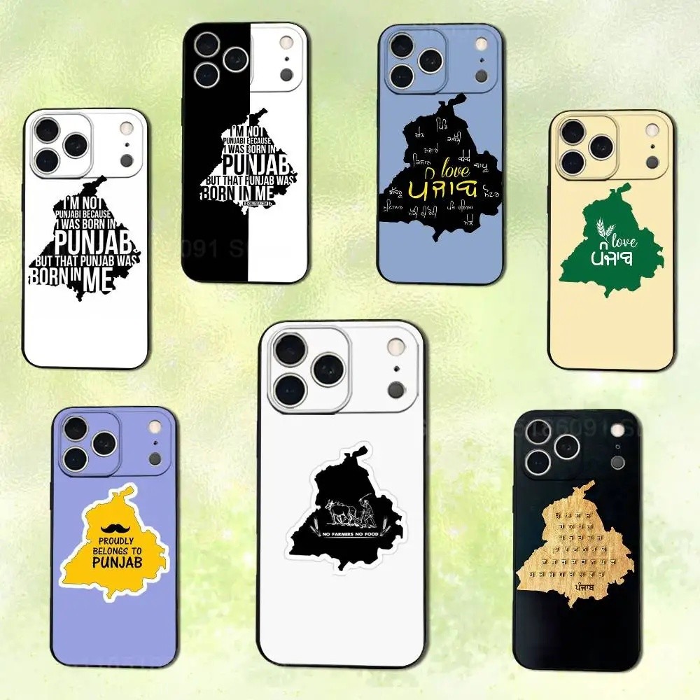 TP-1 Travel Punjab Art แผนที่สําหรับ iPhone 14,13,17,12,11,18 16,15,Plus,Pro Max,XS,X,XR,SE,Mini,ซิล