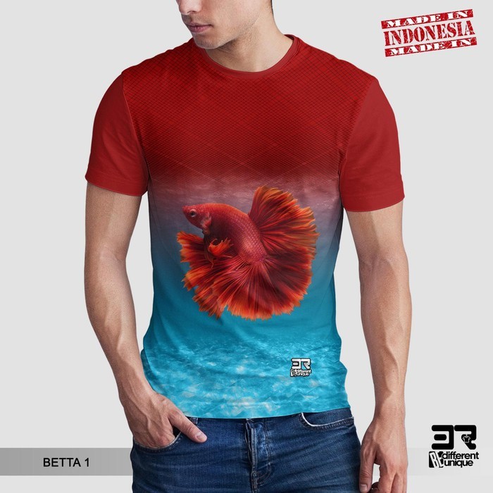 Quick DryUnisexผู้ใหญ่ 3Dพิมพ์BettaปลาBetta 1 Distroแขนสั้นTeeFashionกราฟิกสําหรับStreetwearทุกวันสบ