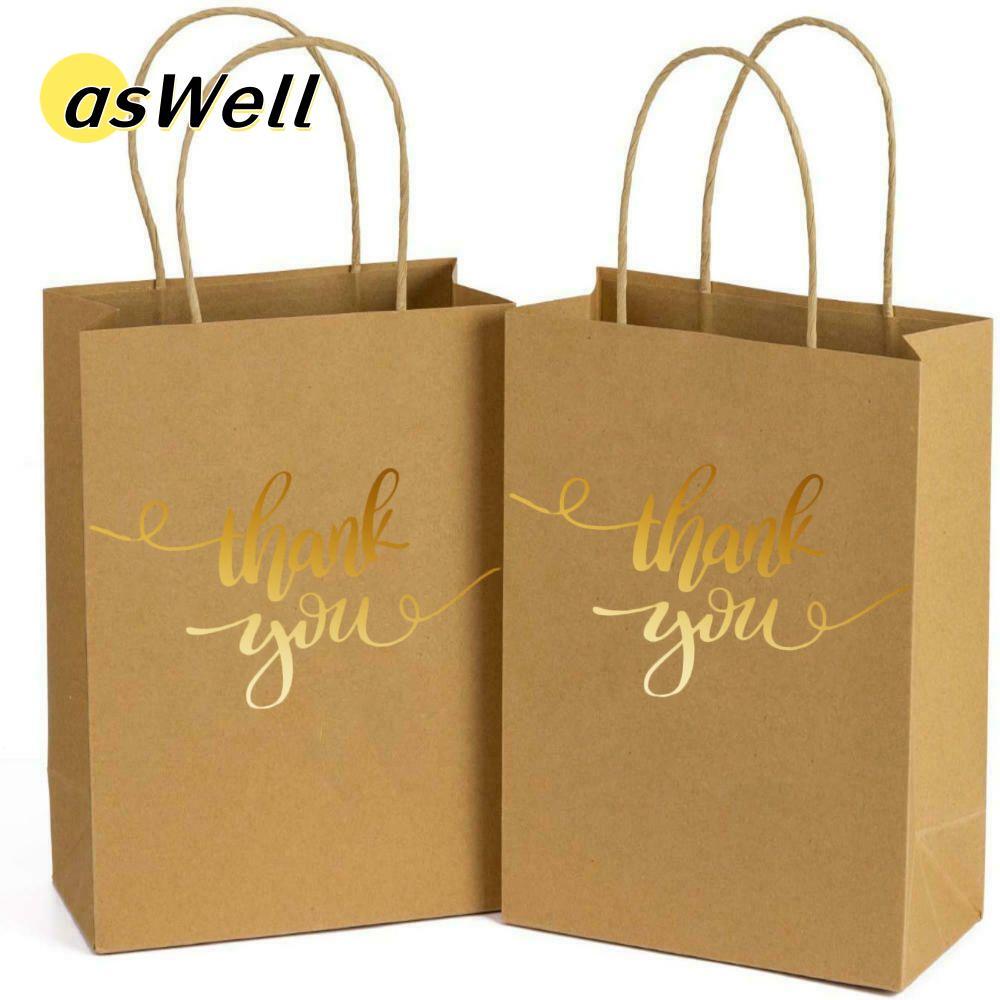 ASWELL ขอบคุณพิมพ์ Handle Rose gold ฟอยล์ปาร์ตี้คริสต์มาส