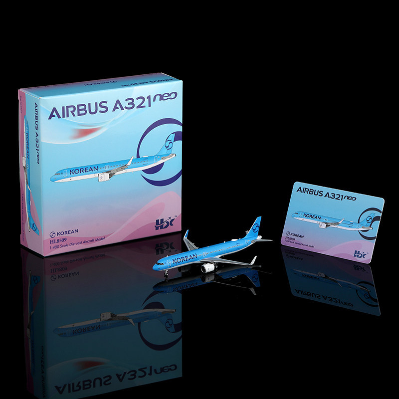 HX Models 1/400 South Korea Airlines A321 Alloy Airliner Aircraft รุ่น HL8509