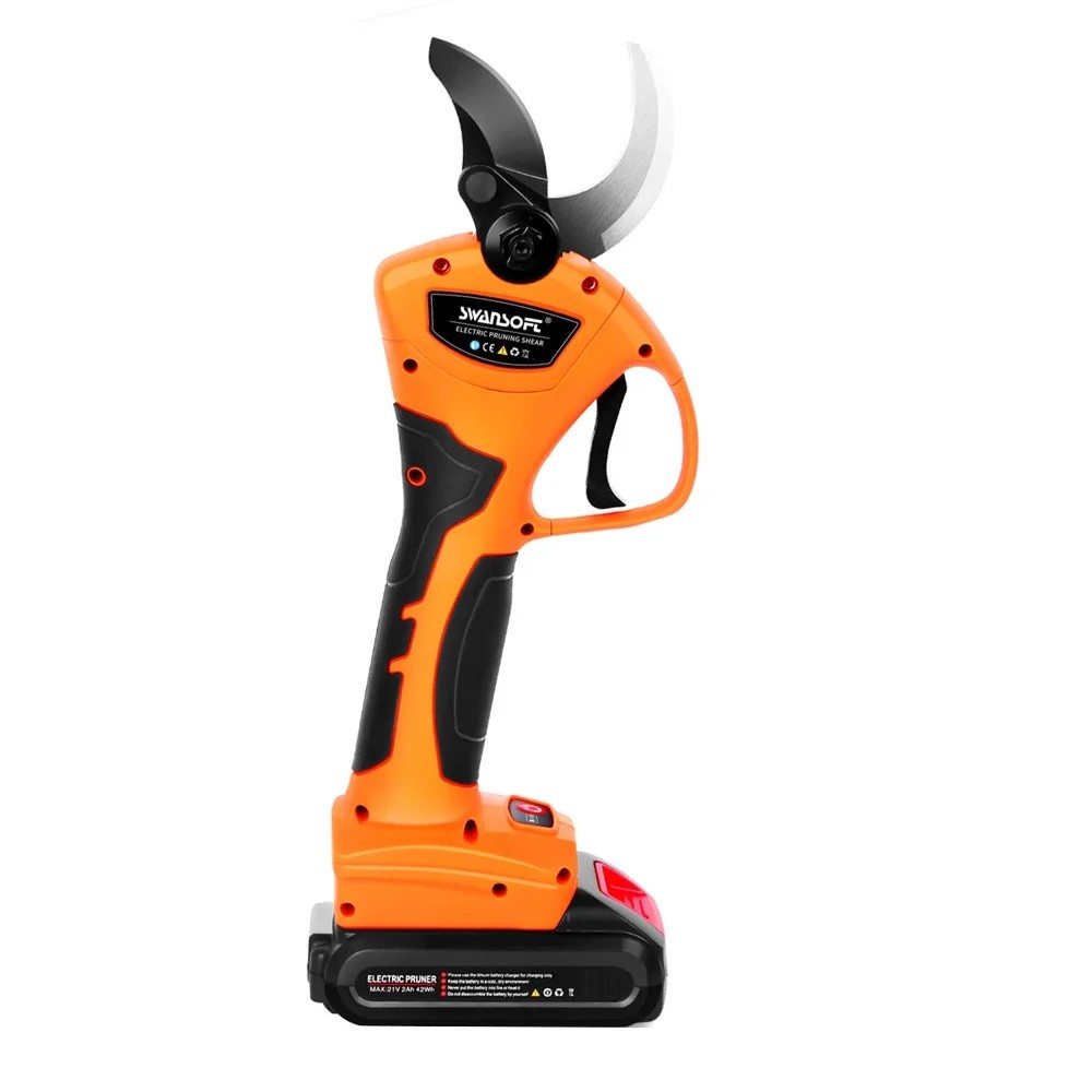 AC8W ในสต็อก แบตเตอรี่ขับเคลื่อน Bypass Pruner 40 มม.ไฟฟ้า Vineyard Pruners สําหรับสวนเครื่องมือมือ