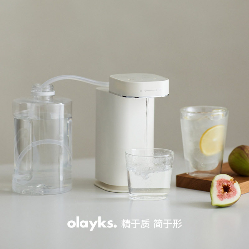 Olayks ตู้ทําน้ําร้อนทันทีแบบพกพาขนาดเล็กมินิเดสก์ท็อปน้ําแร่กาต้มน้ําเครื่องทําความร้อน