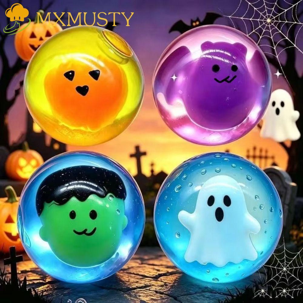 MXMUSTY Stress Ball, Rebound Squeeze Maltose Stress Ball, Halloween Super Soft Maltose Ghost Shape P