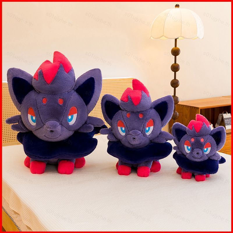 Pokemon Zorua Plushie Dark Fox ตุ๊กตาของเล่นสําหรับเด็กสะสมของขวัญบ้าน