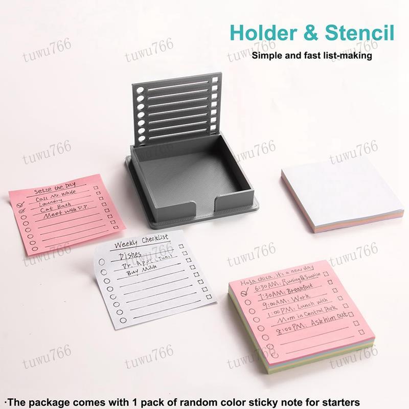 [tuwu766]Sticky Note Holder Sticky Note Template Box Sticky Note Box Sticky Note Storage Box and Stu