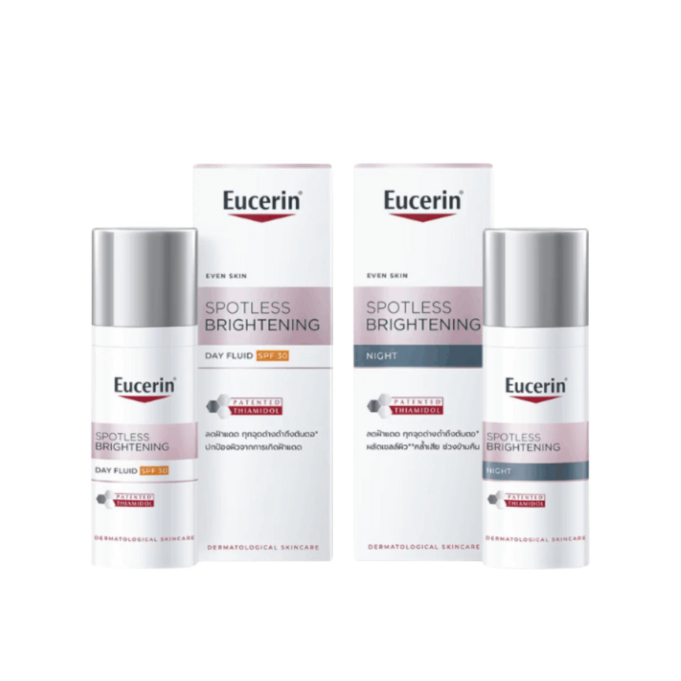 เซรั่มลดจุดด่างดำ Spotless Brightening Thiamidol Dark Spot Serum Day Fluid SPF 30 + Night Fluid 50 ml ครบเซ็ตกลางวัน-กลางคืน ลดฝ้า กระ จุดด่างดำ 2 สัปดาห์ ของแท้100% พร้อมส่ง