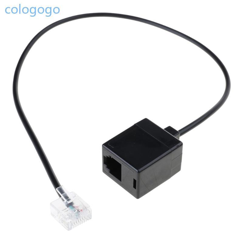 COLO RJ45 ถึง RJ11 อะแดปเตอร์แปลงสายเคเบิล Ethernet สําหรับโทรศัพท์ Line Connector RJ45 8P8C ชาย RJ1