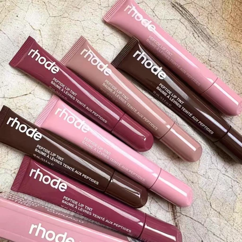 ลิปทินท์ ลิปกลอส พร้อมสต็อก American rhode hailey hailey Birber Colored Lip Balm Lip Gloss Lip Gloss