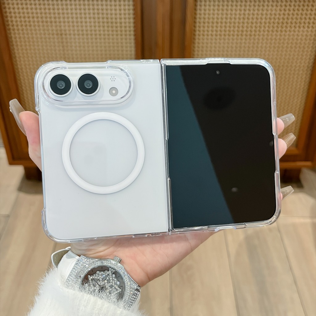เคสโทรศัพท์โปร่งใสแม่เหล็กคลาสสิกสําหรับ iPhone Ultra iPhone Ultra Cover