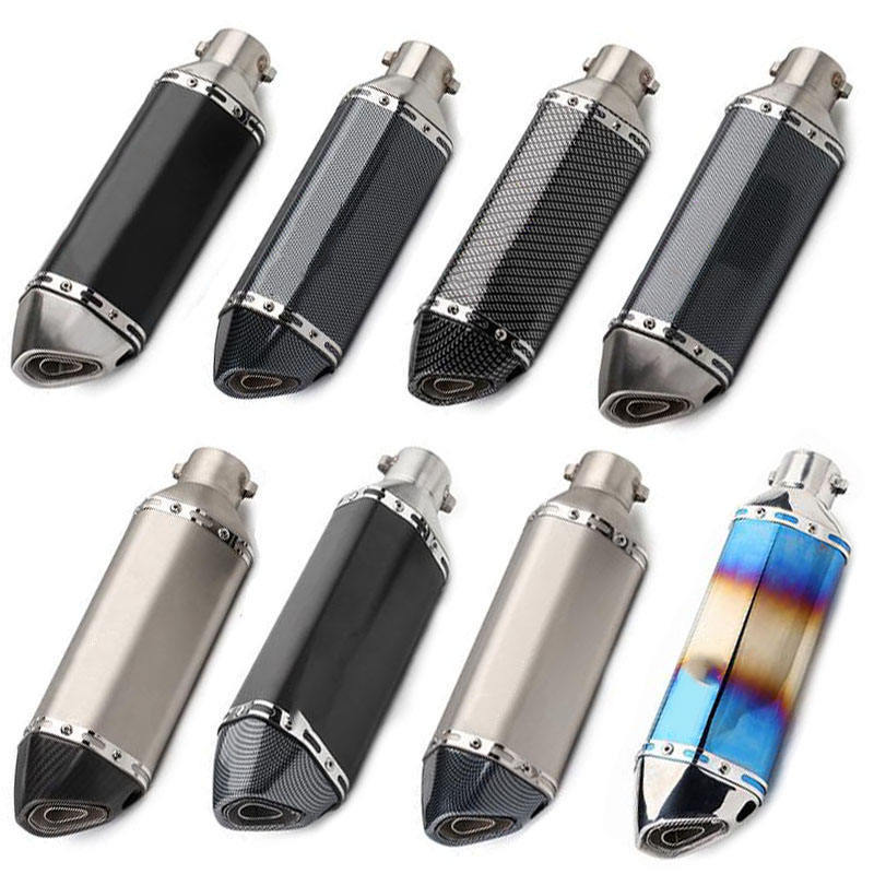 Premium-RTS 51 มม.Universal รถจักรยานยนต์ท่อไอเสียท่อซ้ายขวา Silencer สําหรับ SV650 CRF230 Z800 MT07