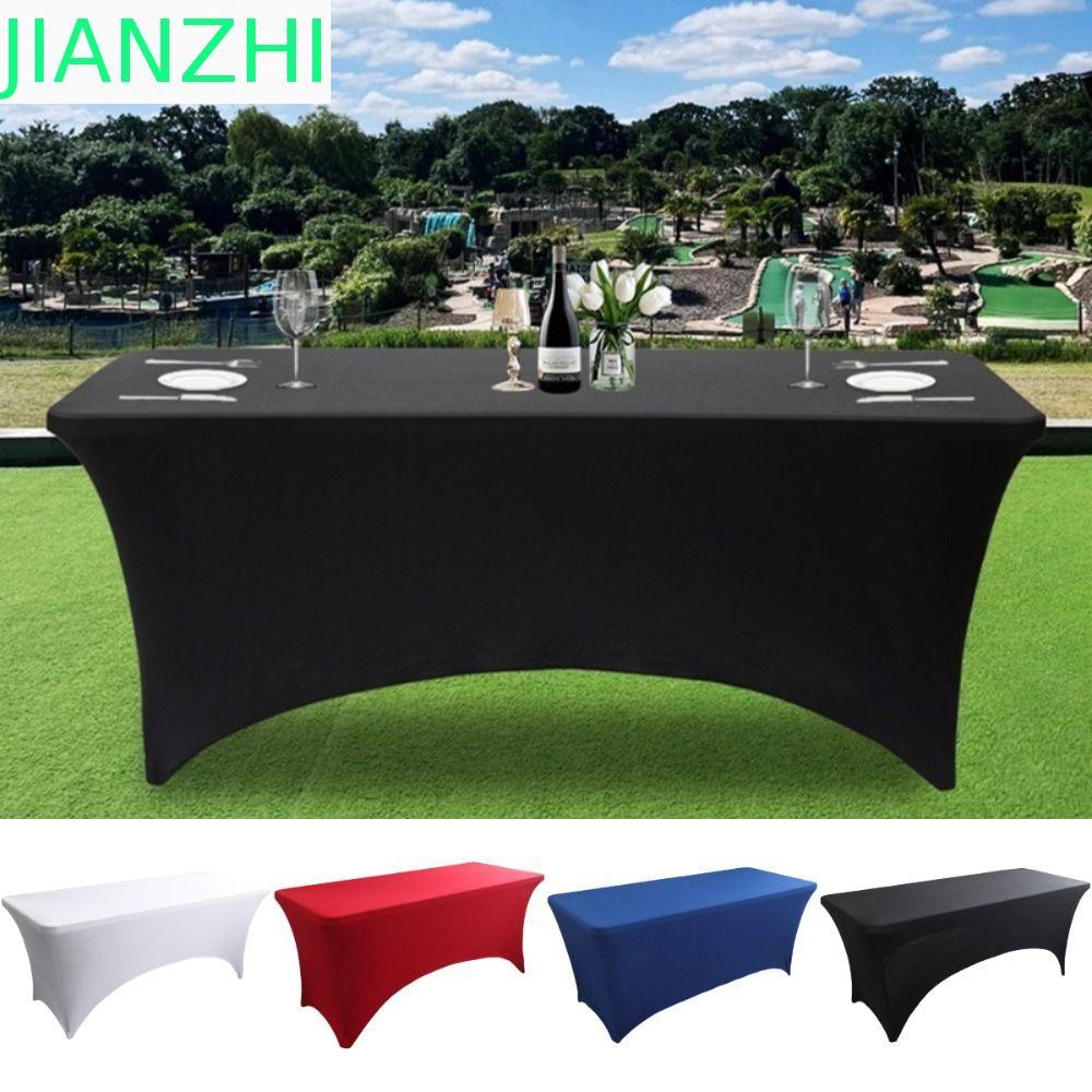 JIANZPH ผ้าปูโต๊ะยืดสูง,ผ้าปูโต๊ะสี่เหลี่ยมยืดหยุ่น 4/6FT,สีดํา Universal Washable Bed Cover กิจกรรม