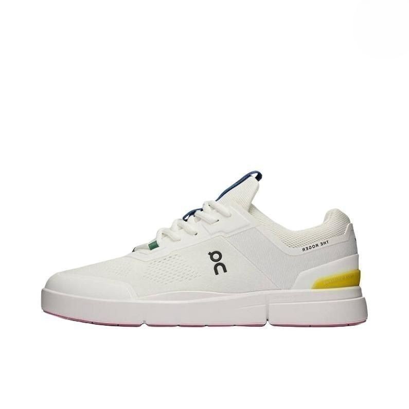 On Running Cloud X THE ROGER Spin 2 รองเท้าผ้าใบ Unisex คู่สีขาวสีดําตาข่ายรองเท้าเทนนิสและหนังน้ําห