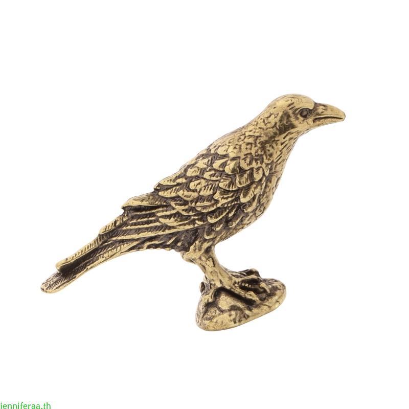 Jenniferaa Ravens Figurines รูปปั้นสัตว์ Ravens ตกแต่งวัตถุเครื่องประดับตกแต่งบ้าน