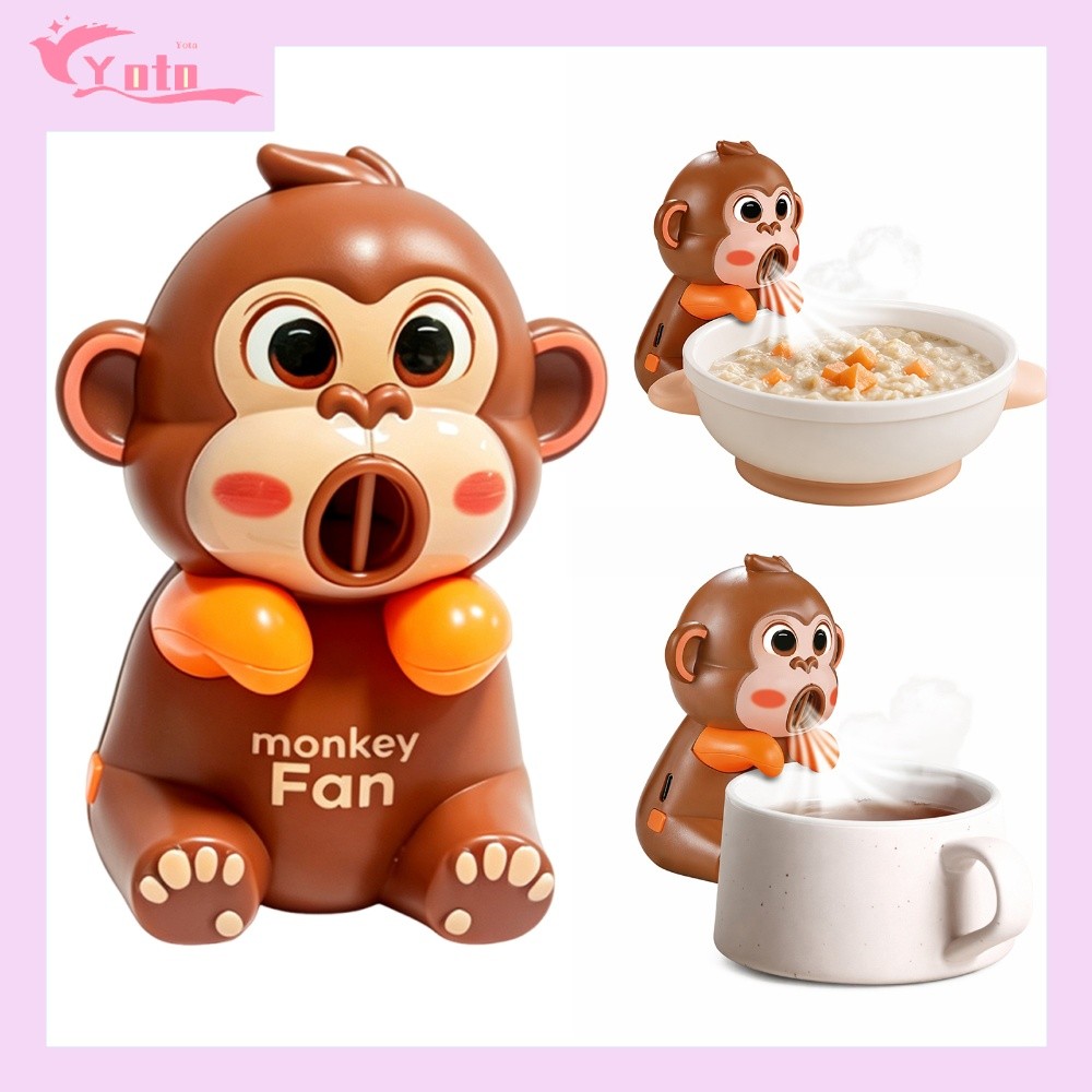 [คอเดิมเดิมเดิมพันคอคอคอ combedสงเดิม] Cooling Clip-On Mini Fan Cute Animal Food Blower Portable Han