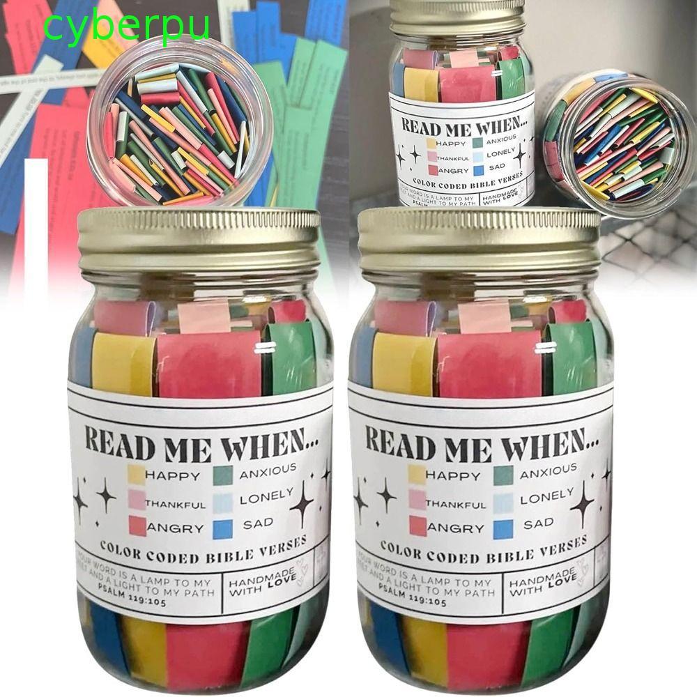 CYBERPULSE Bible Verse Jar, Creative Bible Notes อ่านฉันเมื่อขวด, Emotions Feeling Cards Best Wishes