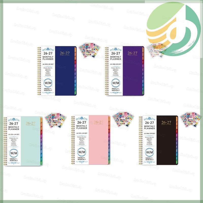 Yf9 As Weekly รายเดือน Planner 144 หน้า Twin Wire Binding Acacation Planner 12 เดือนจาก Jan to Dec ส
