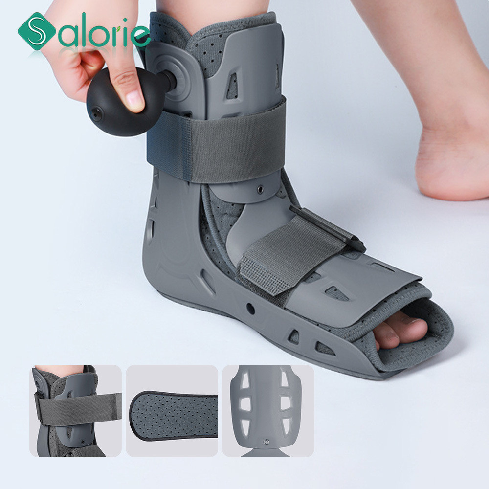 SALORIE Inflatable Walking Boot ปรับ Fracture Fixation Boot Breathable Walker Boots Shock Brace