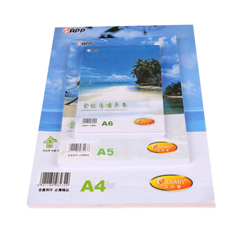 Canary A6/A5/A4 Notepad Notepad 65 หน้าสมุดภาพกระดาษสีขาว Notepad กระดาษเปล่า
