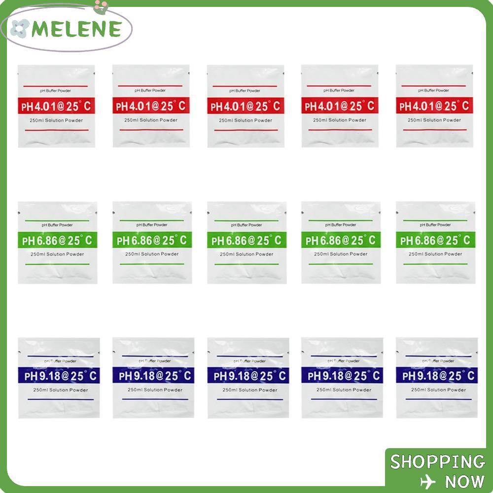 MELENE 15pcs PH Buffer Solution Powder, Point 3 ประเภท PH 6.86 PH Meter Calibration Solution Powder,