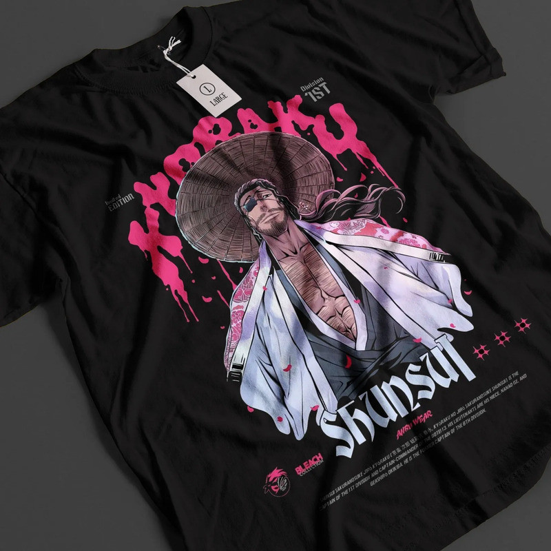 เสื้อยืด Bleach Anime Kyoraku Shunsui Top Ichigo Bankai