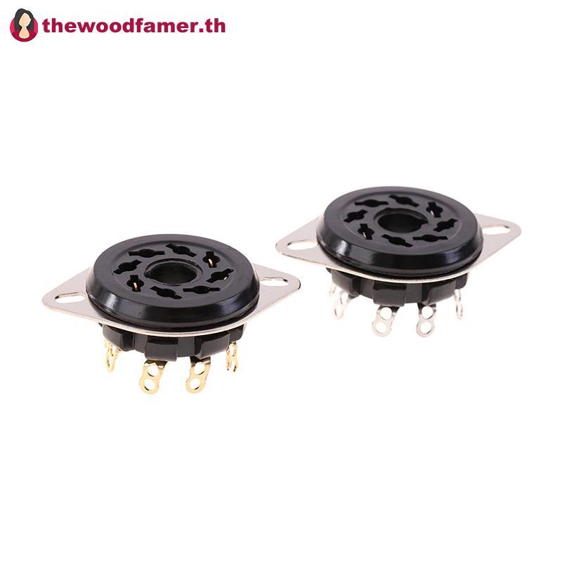 Well 8Pin Bakelite Tube ฐานซ็อกเก็ต S8WPF Gilded สําหรับ KT88 6550 6SN7 EL34 เครื่องขยายเสียง TH