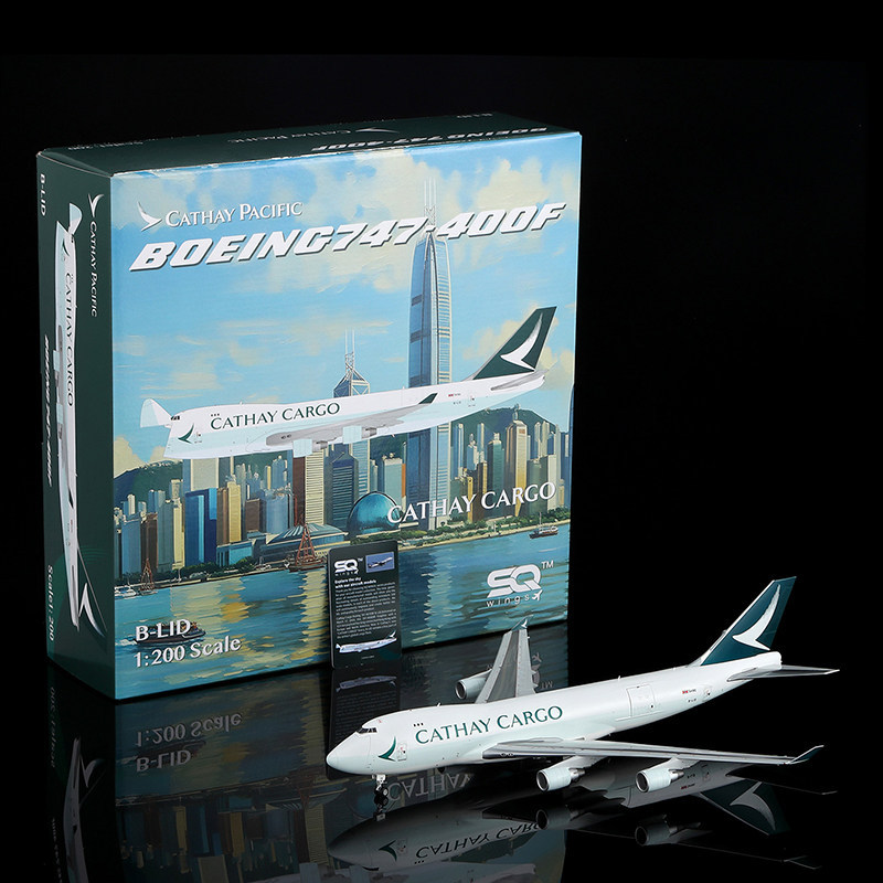 SQ Wings 100/200 Cathay Pacific Air Freight B747-400F เครื่องบินโลหะผสม รุ่น B-LID